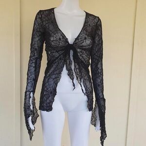 vintage mesh gothic cardigan